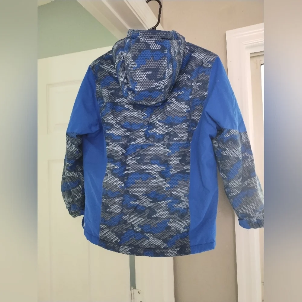 Swiss Tech Coat Unisex Fleece Lined Warm Adj Sleeve Reflective Child Size 10-12 - Picture 3 of 6